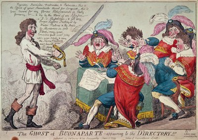 The Ghost of Buonaparte appearing to the Directory!!!, London by Isaac Cruikshank